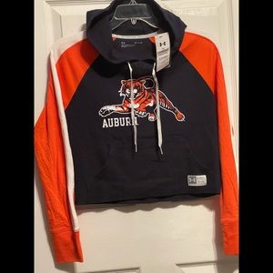 NWT Under Armor Auburn Tigers Cropped Hoodie~Medium